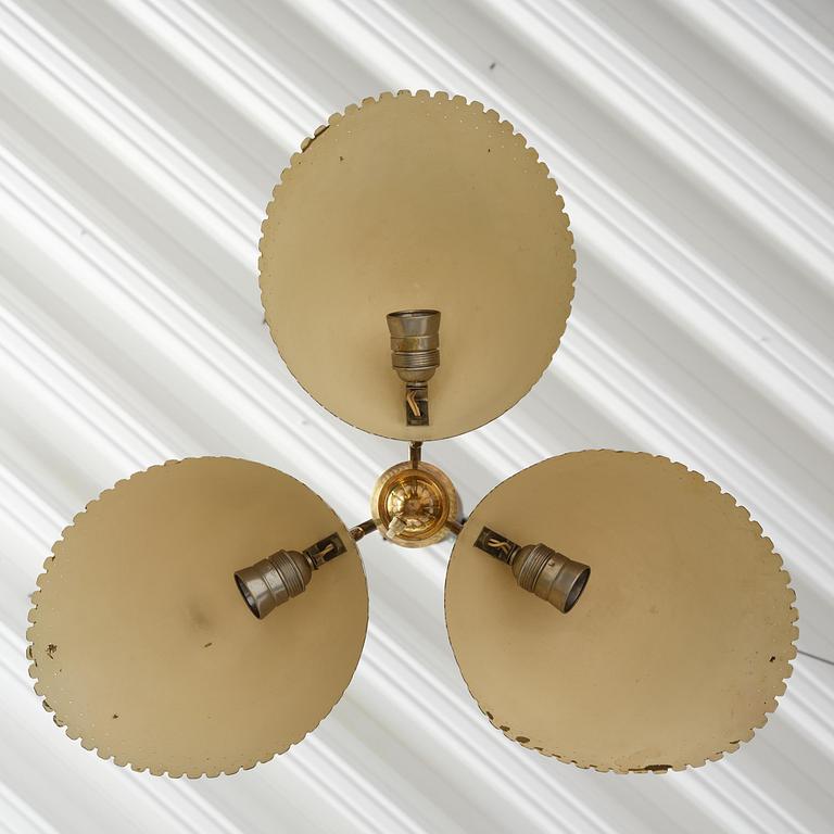 Harald Notini, taklampa, modell "11894", Arvid Böhlmarks Lampfabrik, Stockholm, 1950-tal.
