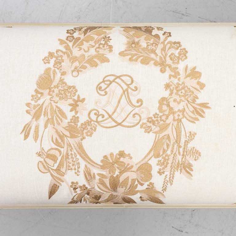 Bänk, gustaviansk stil, K.A Roos.