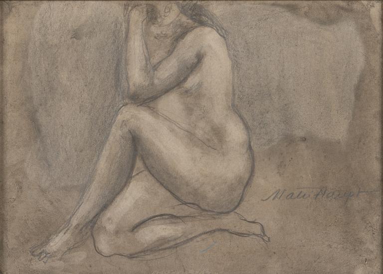 Matti Haupt, drawing, signed.