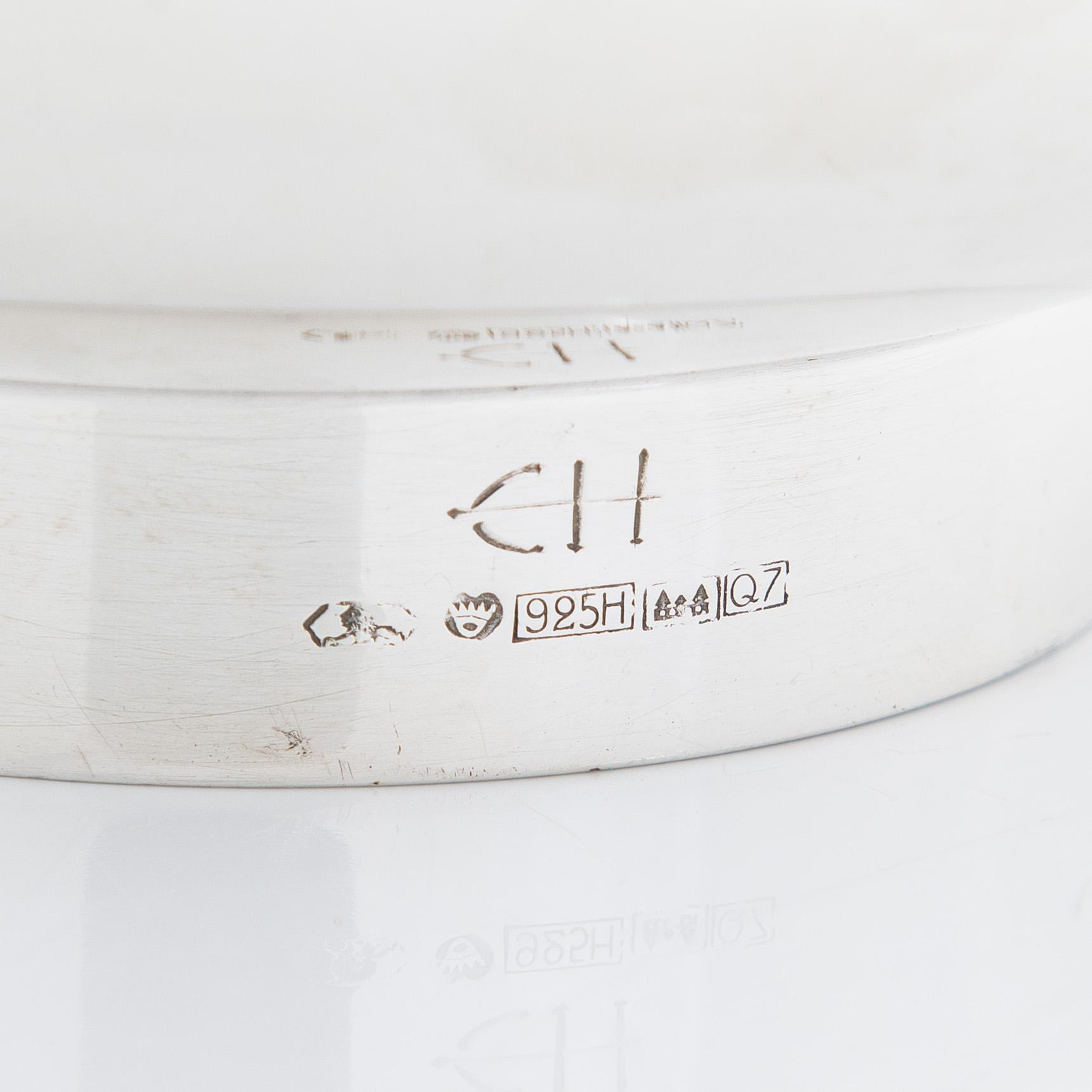 Eva Hidström, two sterling silver bowls,  Kultakeskus, Hämeenlinna 1969 and 1975.
