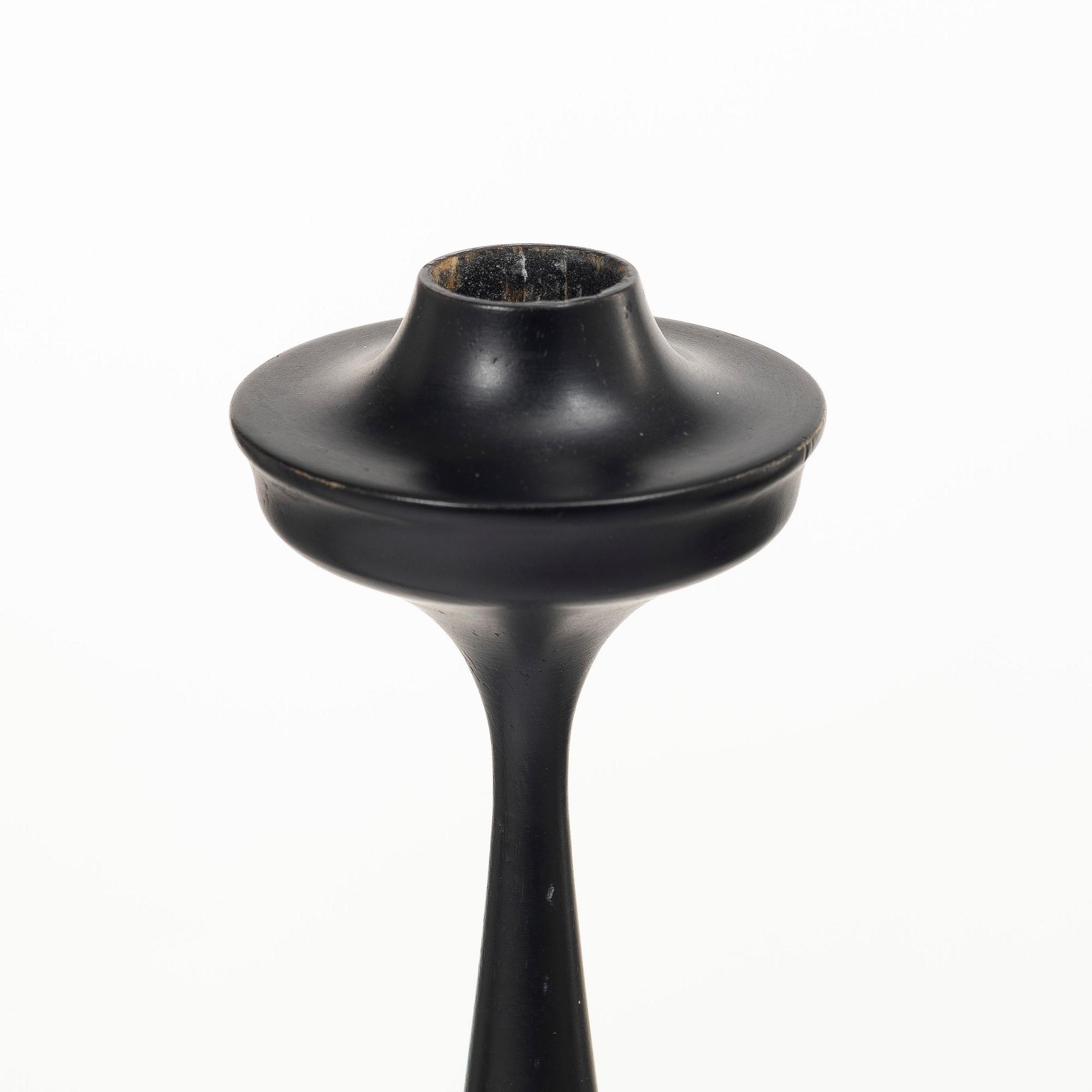 Laurids Lønborg, candlesticks, 3 pieces, Denmark, mid-20th century.