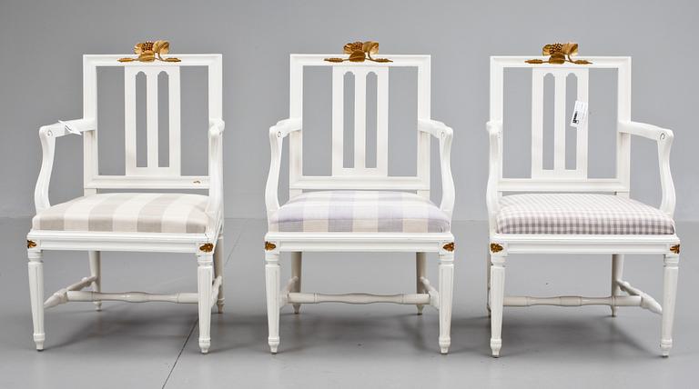 SALONGSGRUPP, 4 delar, gustaviansk stil, 1900-tal.