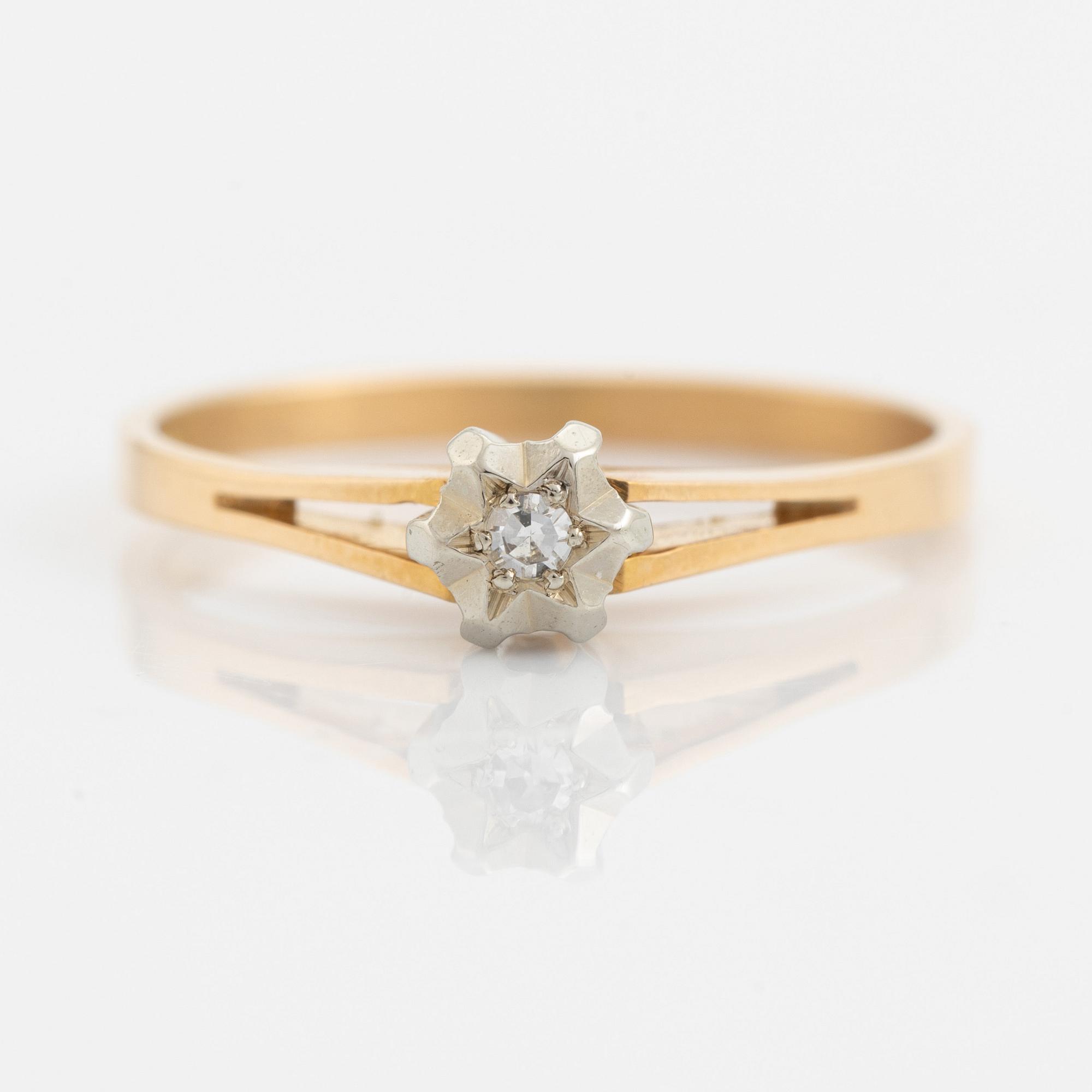 Small eight cut diamond ring.