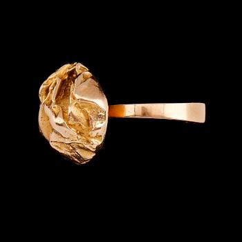 RING, 14 k guld, Lapponia, Björn Weckström, Finland 1979. Vikt 7 g.