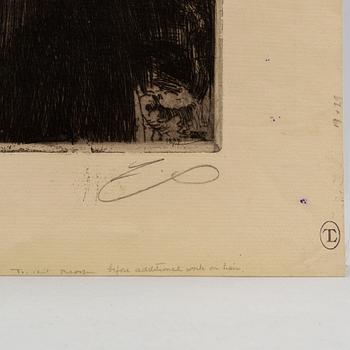 ANDERS ZORN, etching, 1897, I state of III, signed in pencil.