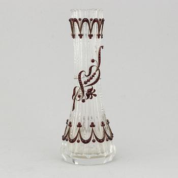 A 19th century glass vase.