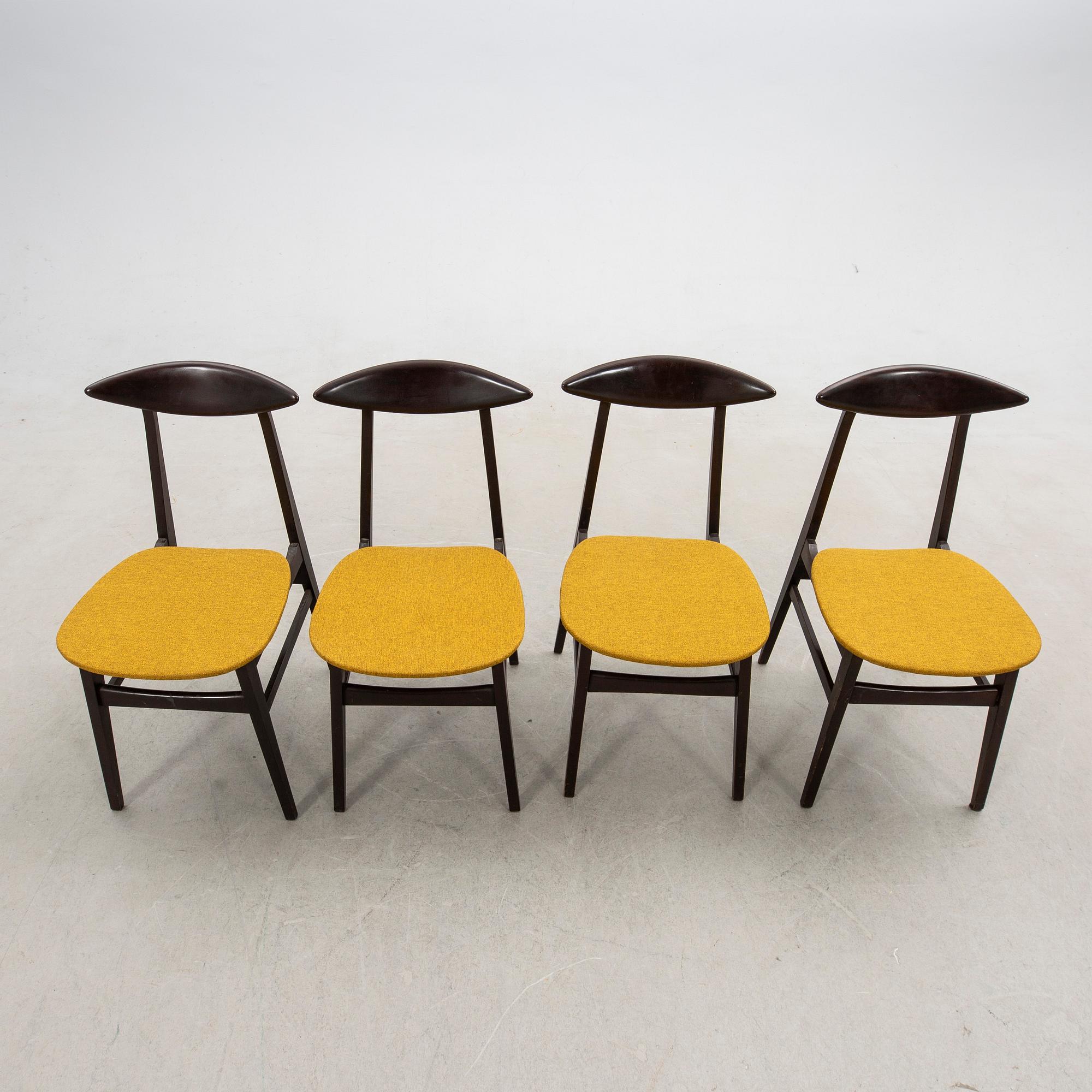 Chairs, 4 pcs, mid-20th century.