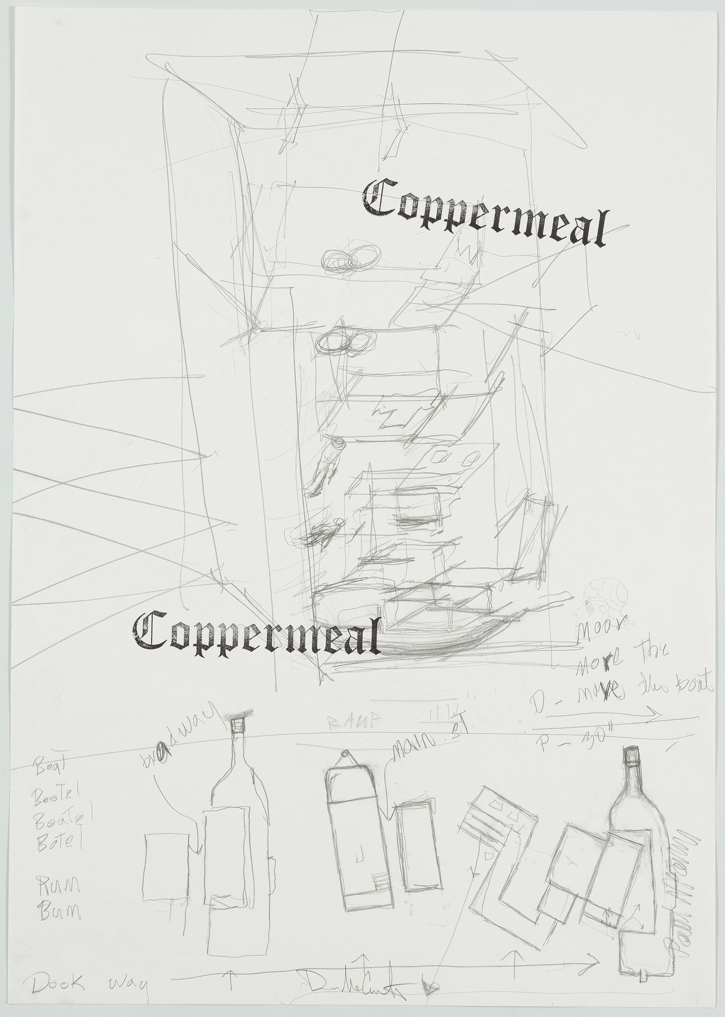 Paul McCarthy, "Coppermeal 1,2,3", 3 lithographs.