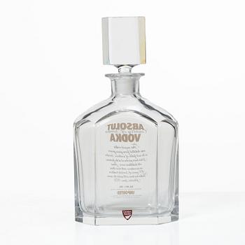 Olle Alberius, A decanter in case, “Absolut Vodka”, Orrefors, 1980s.
