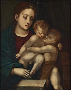 ANTONIO ALLEGRI CORREGGIO, in the manner. Reinforced panel 61 x 48.5 cm.