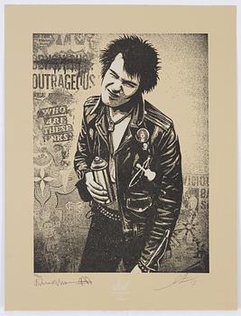 Shepard Fairey & Dennis Morris,  the complete portfolio with 10 letterpress prints, 2013. Each signed and numbered.