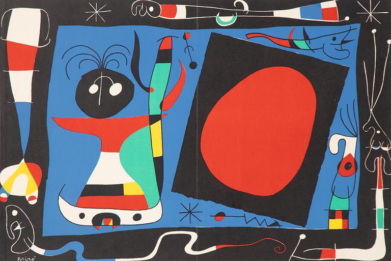 Joan Miró, "Femme au Miroir", ur "Derrière le Miroir. 10 ans d'Édition".