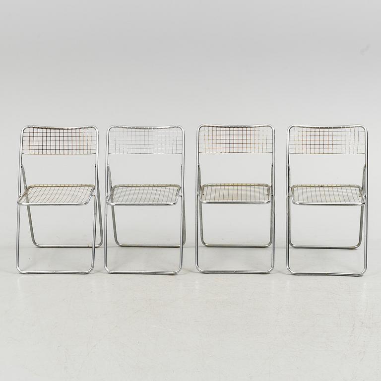 NILS GAMMELGAARD, five 'Ted Net' metal folding chairs from IKEA, 1970's/80's.