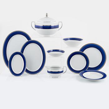 Sigvard Bernadotte, matservis, 47 delar, porslin, "Millennium-line Marianne", Christineholm, Fyrklövern.