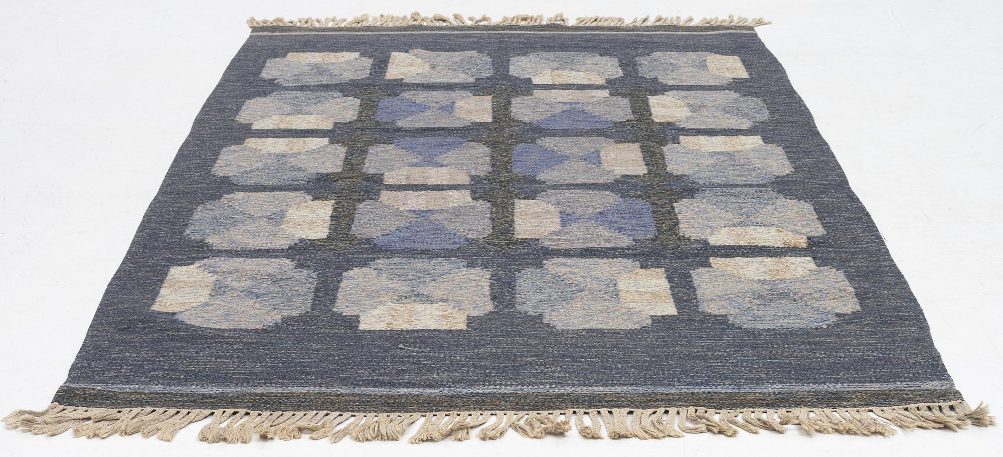 Rug, flat weave, approx. 253 x 158 cm.