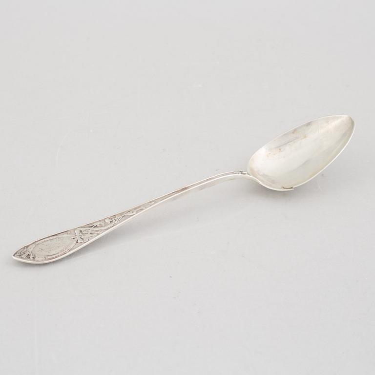 Spoons, 6 pcs, silver, Sweden and Norway, late 18th-early 20th century.
