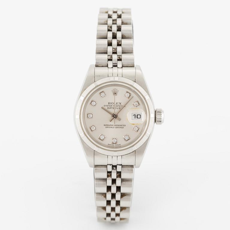 Rolex, Oyster Perpetual, Datejust, "Diamond Dial", wristwatch, 26 mm.