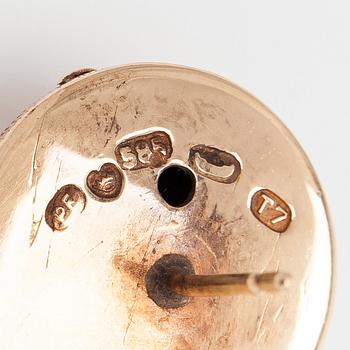 Earrings, 14K gold, Helsinki 1972.