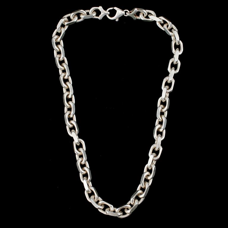 HALSKEDJA, silver, stämplad TSD, sekelskifte 1900/2000. Vikt 160 g.