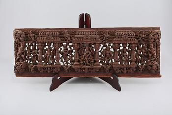 RELIEF, trä, troligen Indien, 1900-tal.