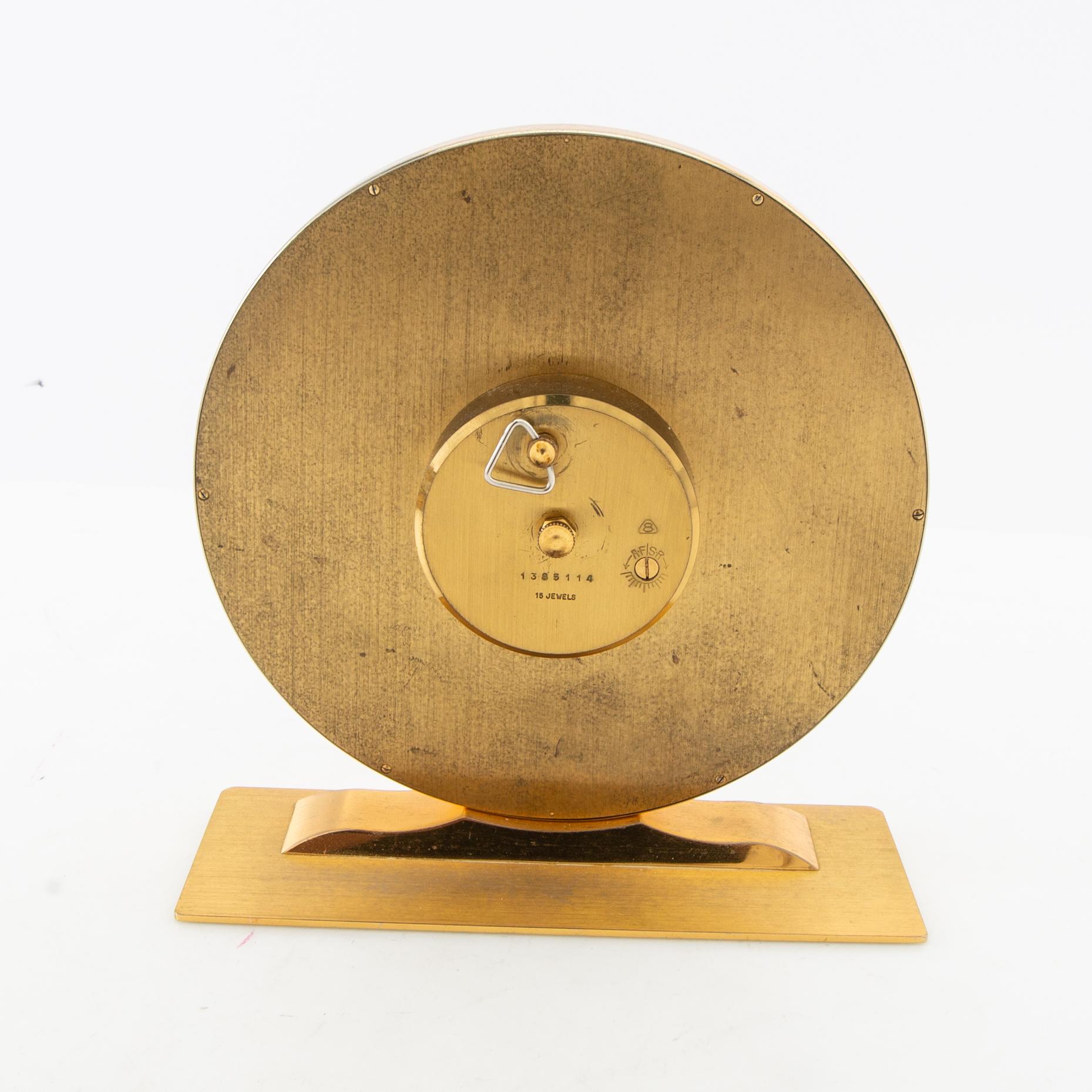 Table clock Imhof Germany second half of the 20th century.