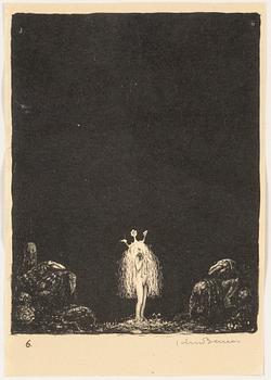 John Bauer, lithograph, signed John Bauer in pencil.
