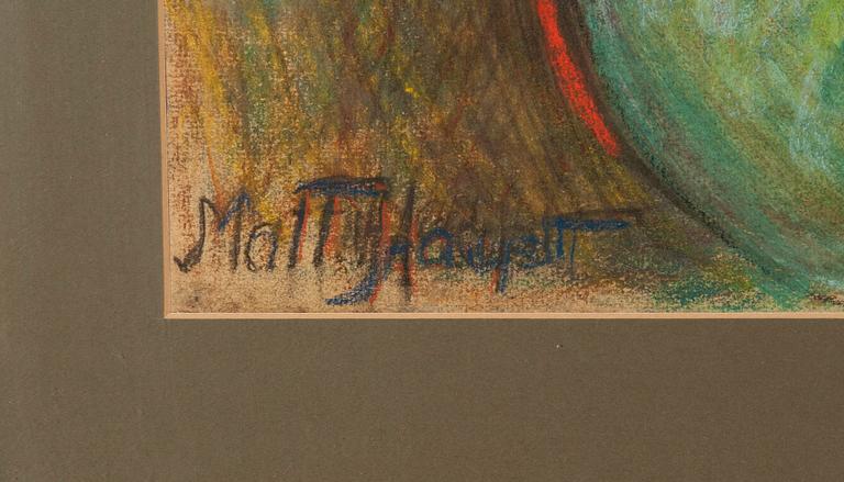 MATTI HAUPT, pastell, signerad, 1900-talets senare hälft.