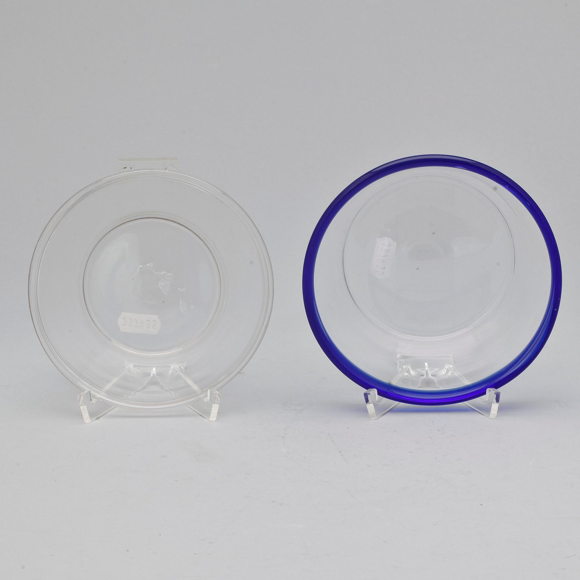 FILBUNKSSKÅLAR, 12 delar, glas, troligen Bergdala glasbruk, 1900-tal.