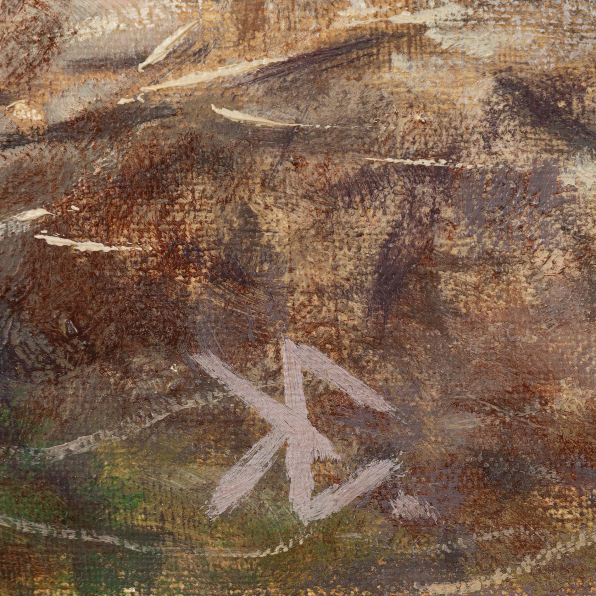 Okänd konstnär 1900-tal, Betande kor.