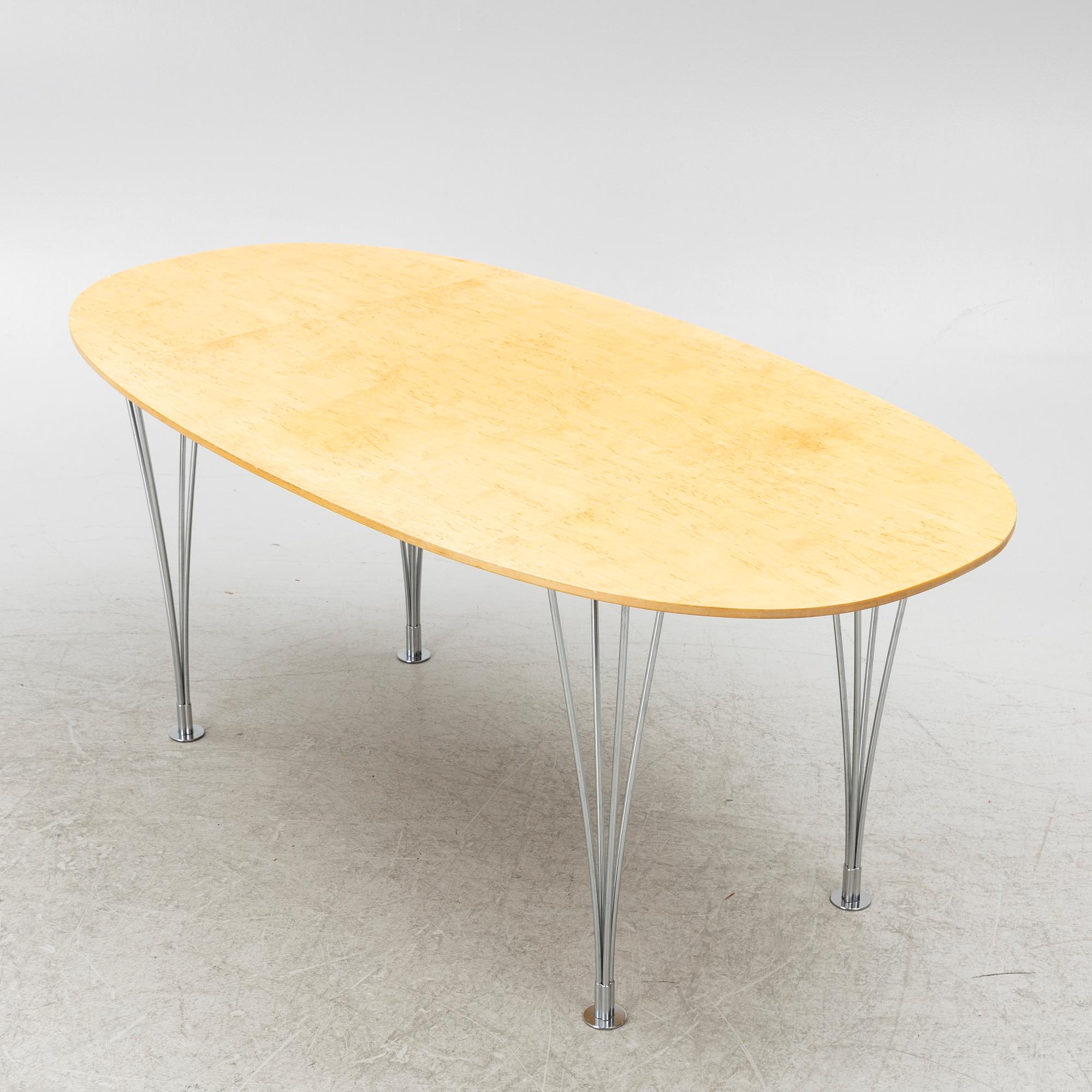 Bruno Mathsson, & Piet Hein, table, "Superellipse", Bruno Mathsson International, Värnamo.