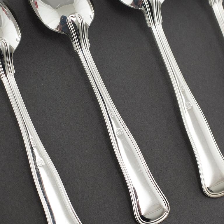 KAFFESKEDAR, 12 st, silver, "Gammal dansk", Cohr, Danmark, 1900-talets andra hälft.