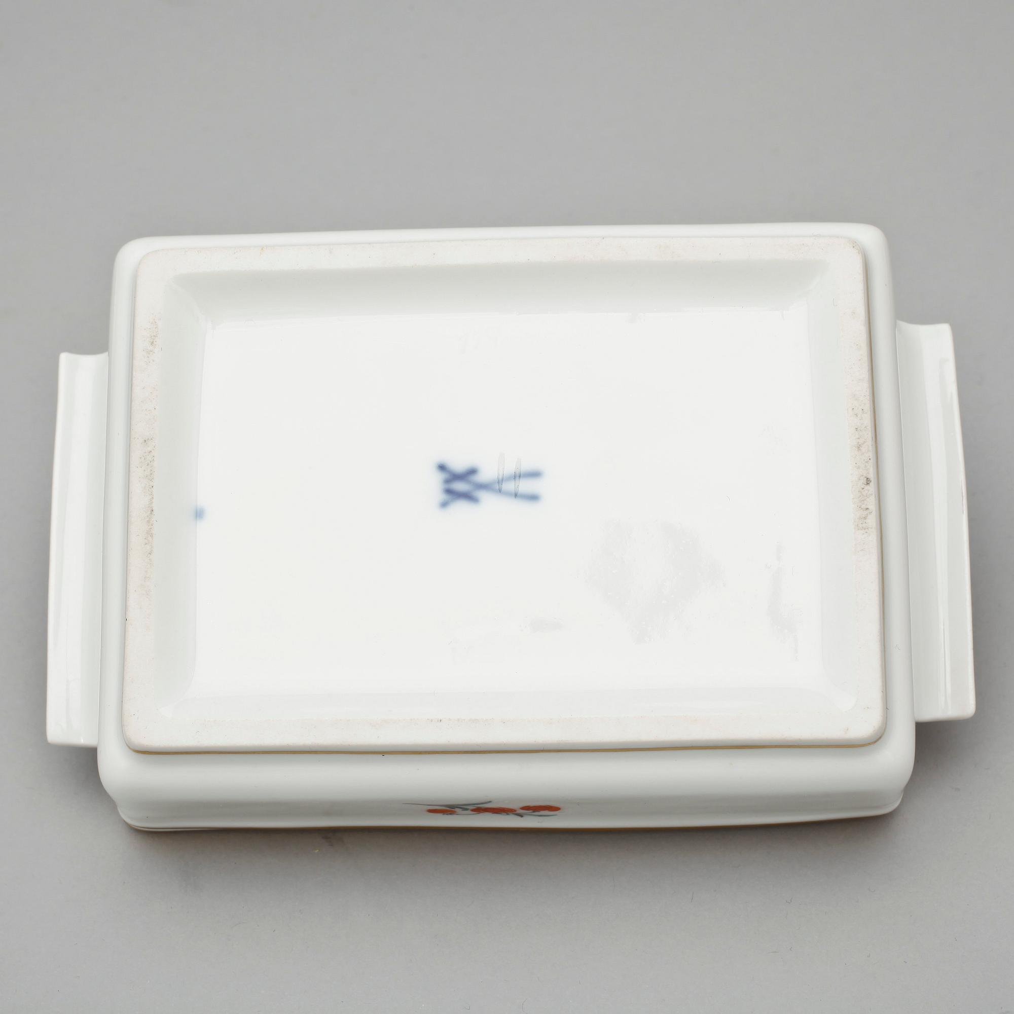 PARTI PORSLIN, 9 delar, Meissen, 1900-talets mitt / andra hälft.