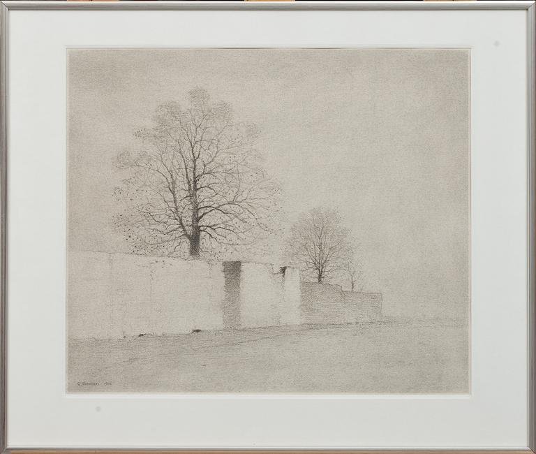 GUNNAR NORRMAN, blandteknik, signerad och daterad 1986.