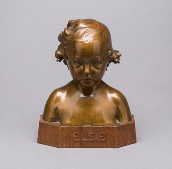 ALFRED OHLSON, brons, signerad AO och Herman Bergman Fud.