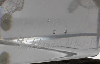 OBJEKT/SKULPTUR, glas, Jonas Torstensson, Lindshammar, 1989, numrerad 5/99.