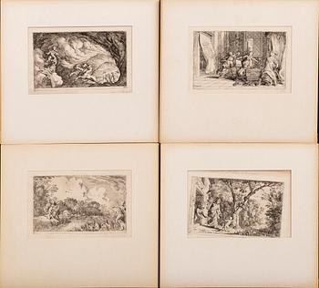 Johann Wilhelm Baur, 39 etchings, plate signed.