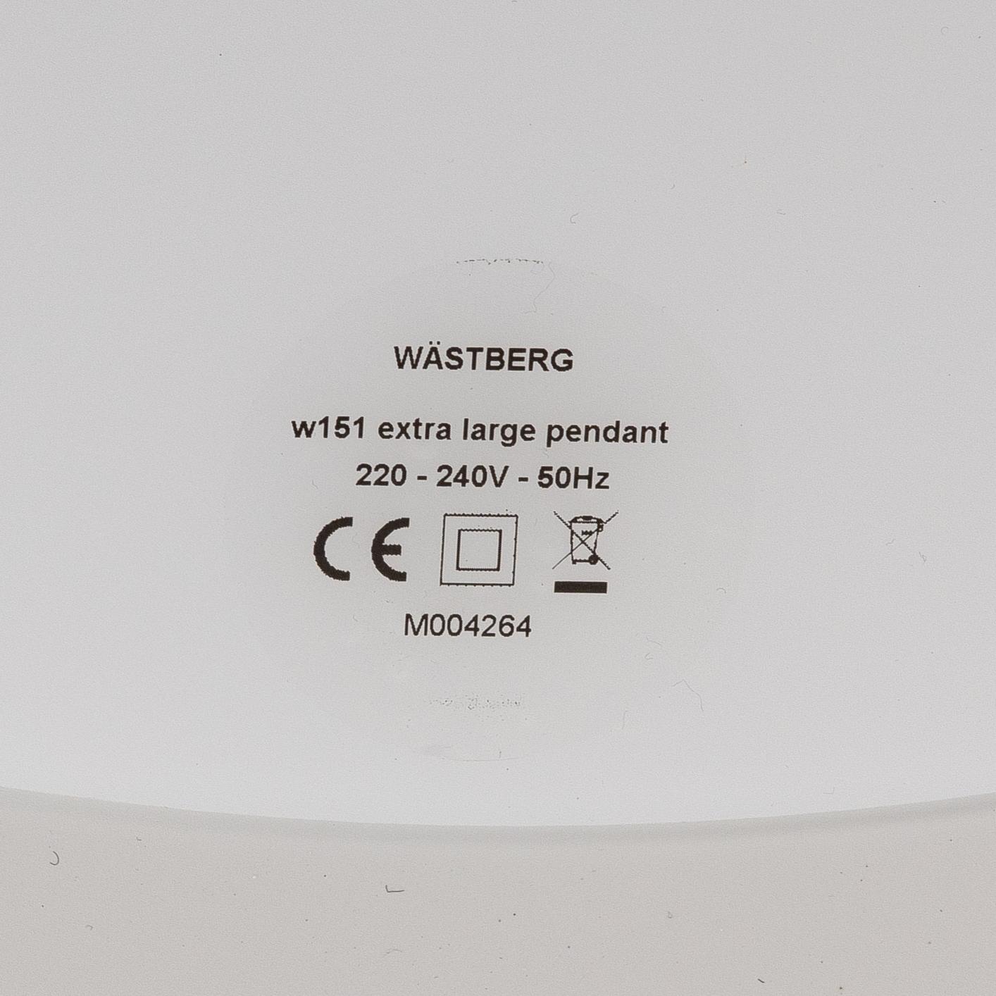 Claesson Koivisto Rune, Pendant lamp, "W151 Extra Large Pendant S3", Wästberg.