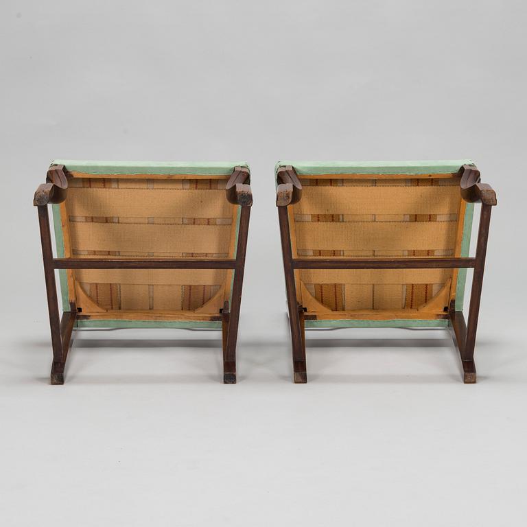 Birger Hahl, floor light and a pair of chairs, Finland 1920-30-tal.