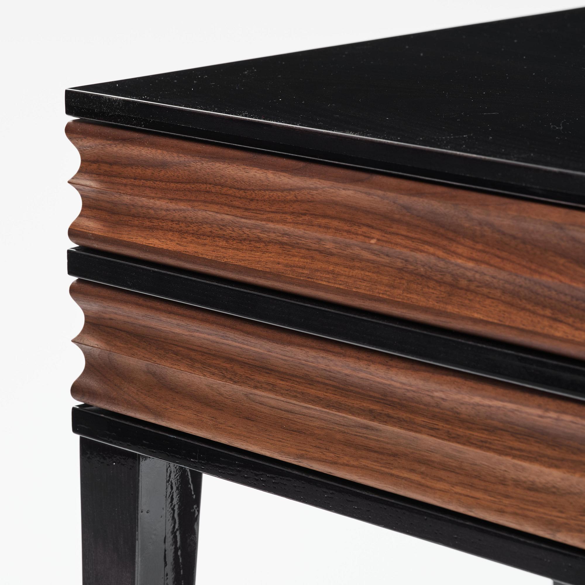 Attila Suta, a pair of bedside tables, executed in his own studio, Stockholm, 2025.