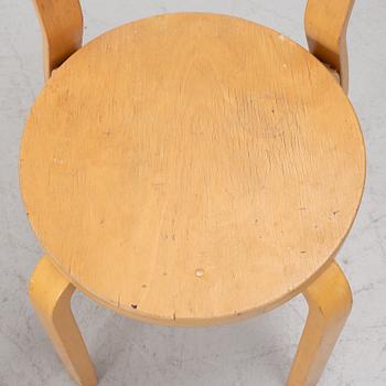Alvar Aalto, Four model 68 chairs, Artek, Finland.