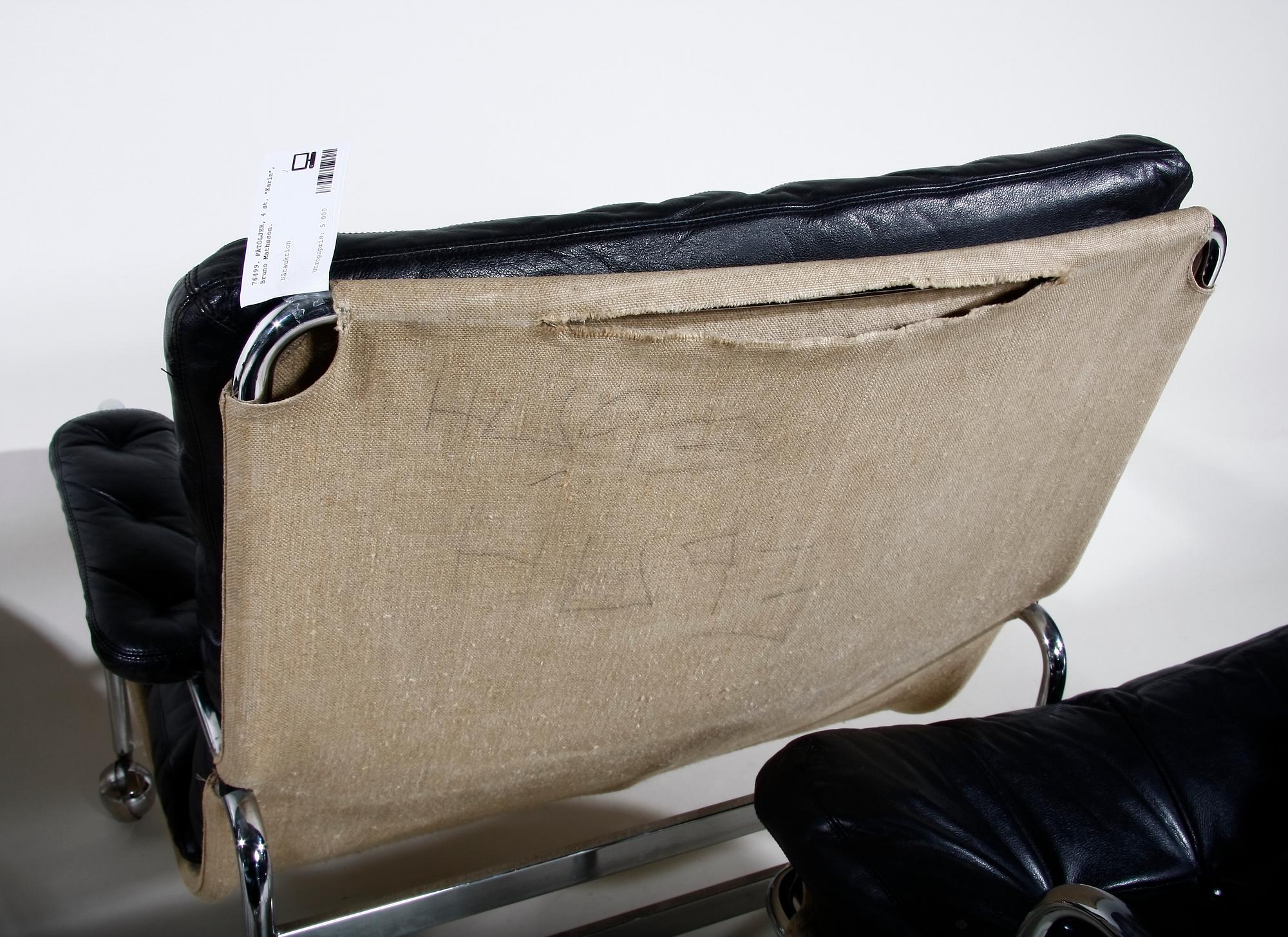 FÅTÖLJER, 4 st, "Karin", Bruno Mathsson.