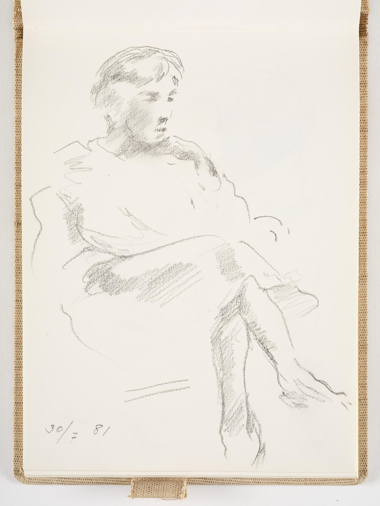 Lotte Laserstein, 4 skissböcker med blyertsteckningar.