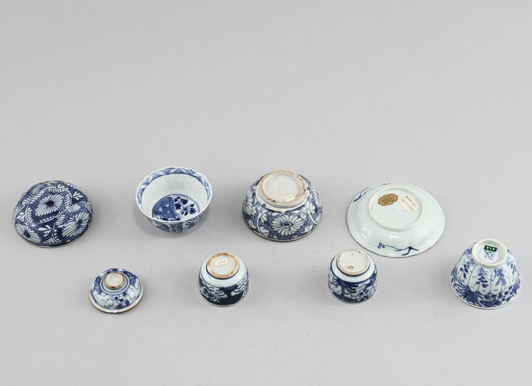 PARTI PORSLIN, 6 delar, Kina, 1700/1800-tal.