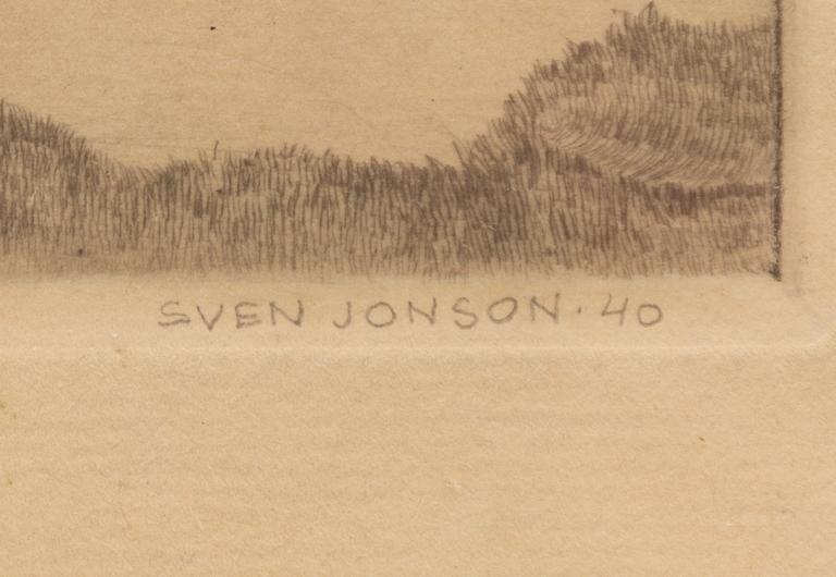 Sven Jonson, Surrealist landscape.