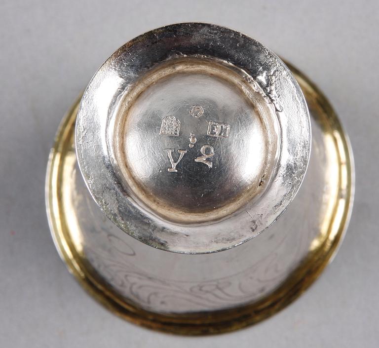 BÄGARE, silver, Erik Holmberg, Lund, 1805.