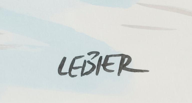 DANIEL LEBIER, akvarell, signerad.