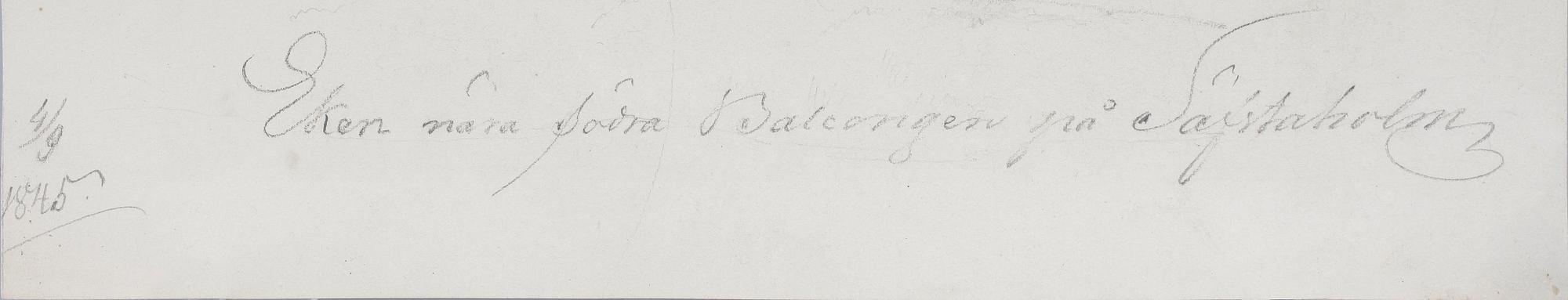 JOSEF WILHELM WALLANDER, tillskriven, blyerts, ej sign.