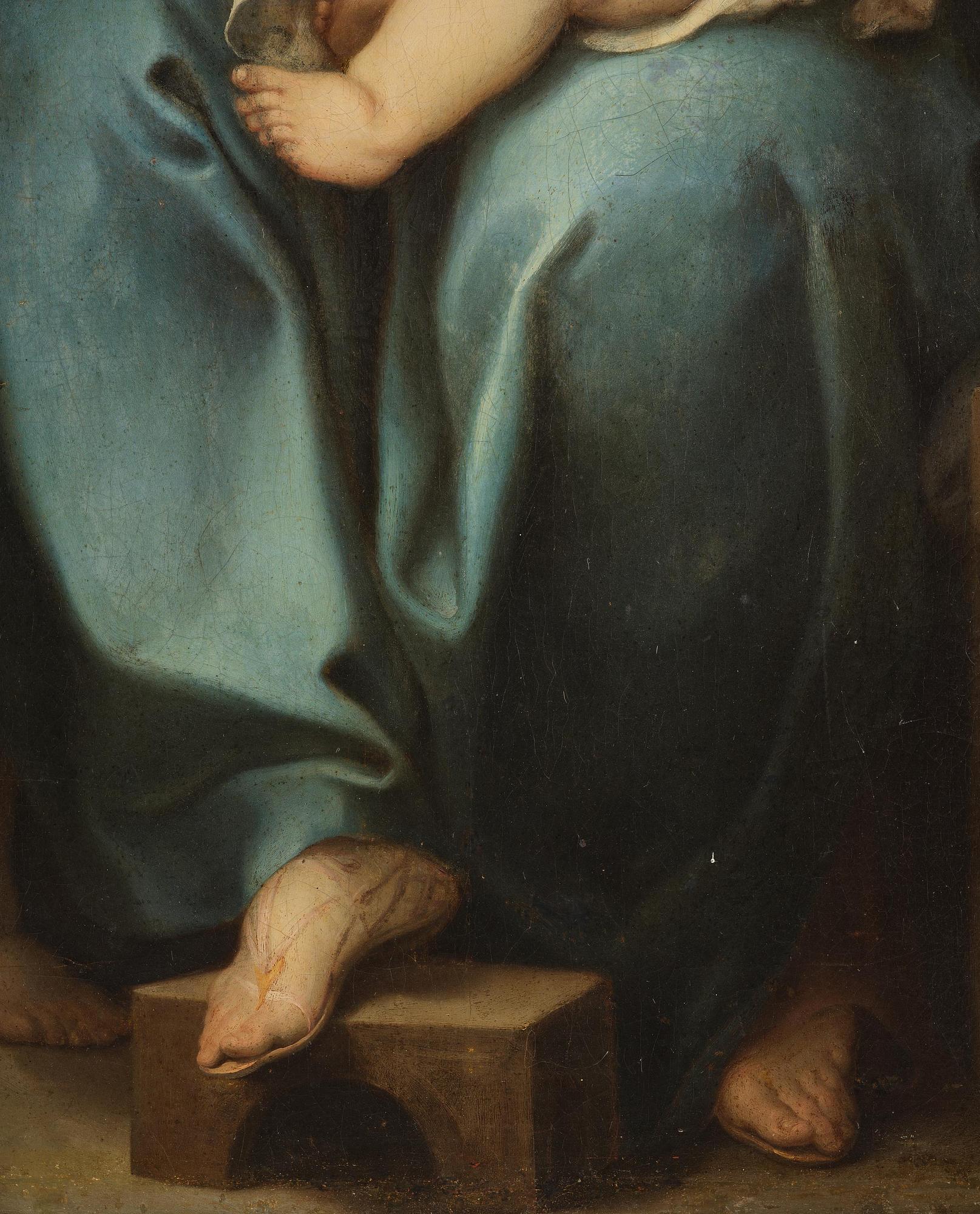 Annibale Carracci, follower of, The Holy Family with John the Baptist.