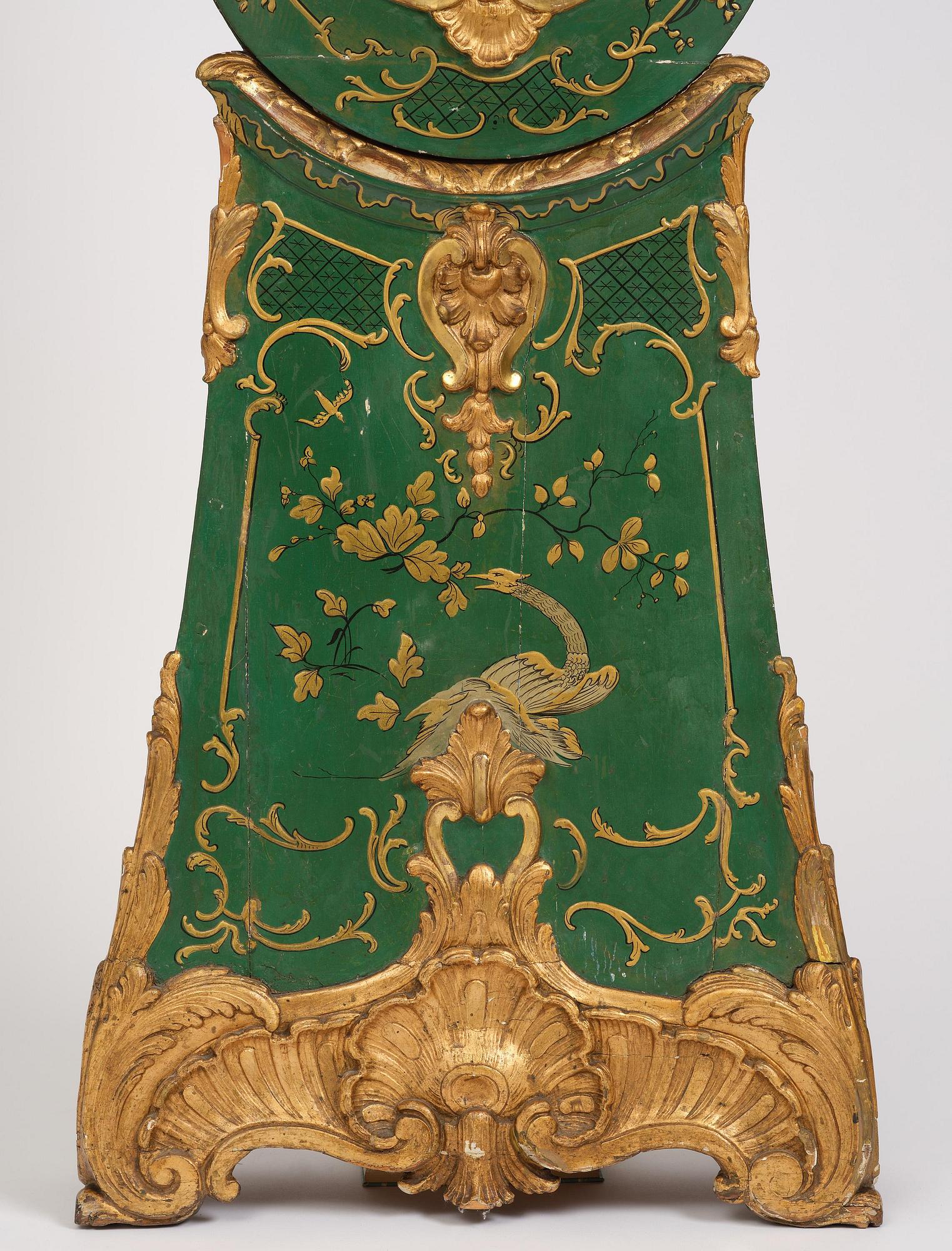 A rococo longcase clock by P. Ernst (watchmaker in Stockholm 1753-84).