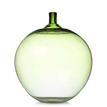 5. Ingeborg Lundin, a green "Apple" glass vase, Orrefors, Sweden.